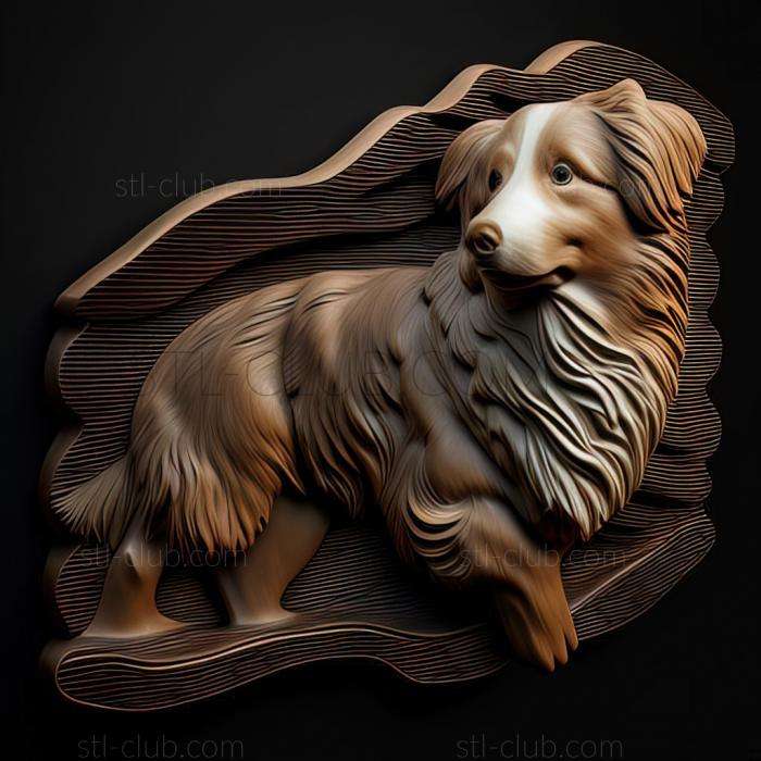 3D model st English Shepherd dog (STL)